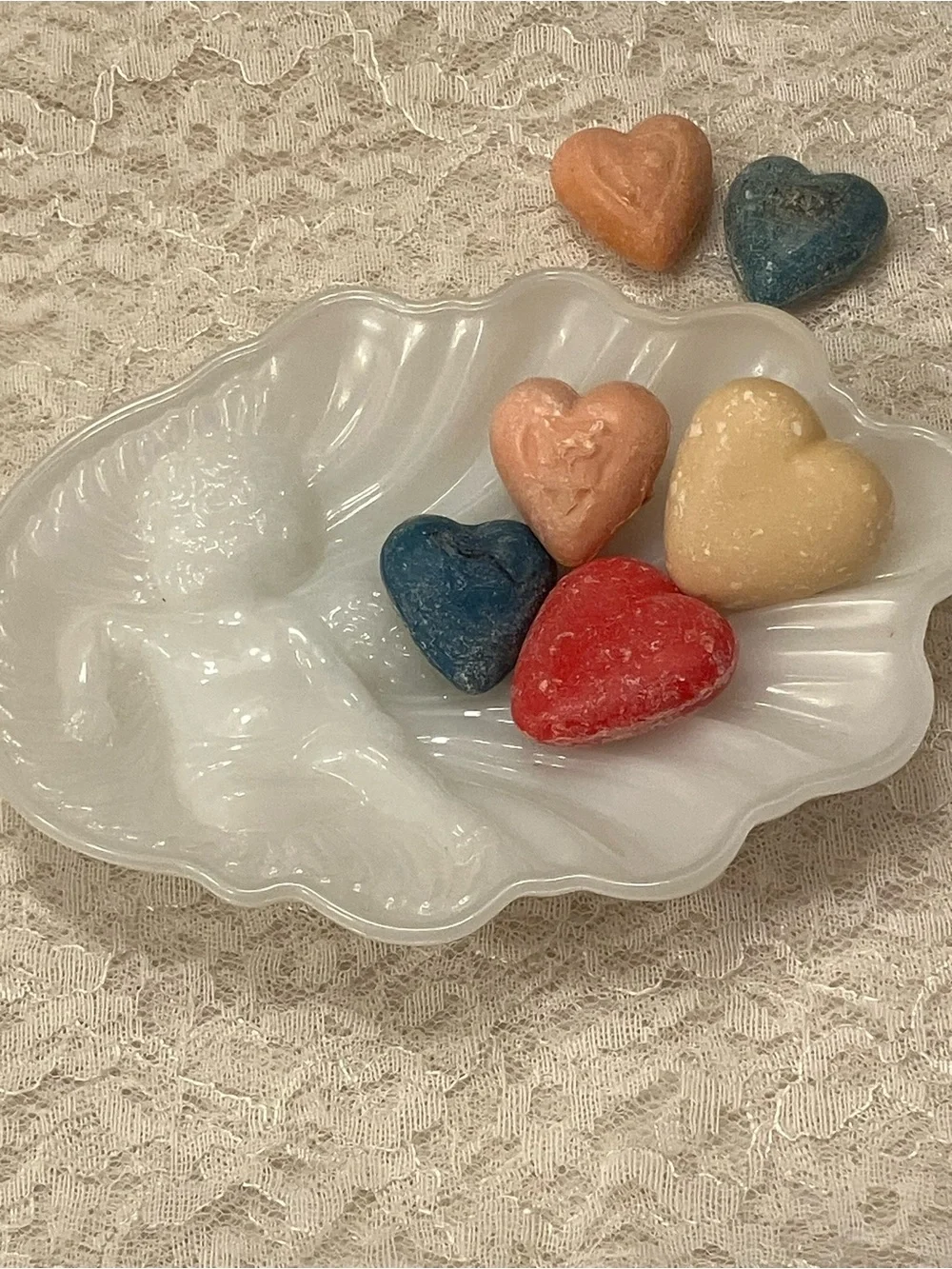 AVON SIGNED MILK GLASS TRINKET OR SOAP DISH